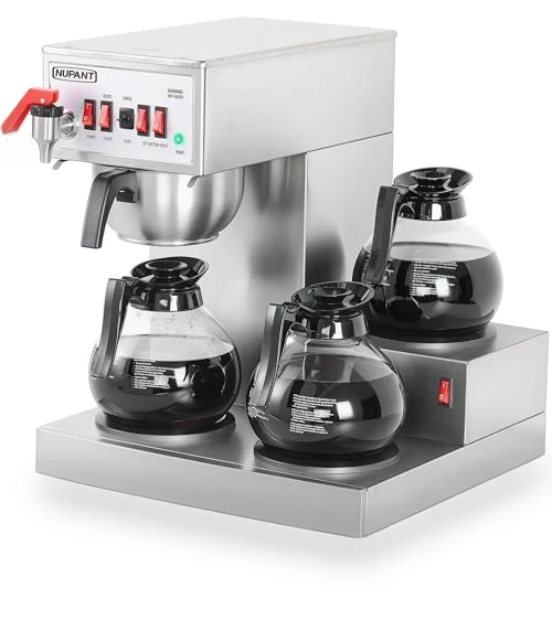 12 Cup Commercial Drip Coffee Maker with Auto Filling and Hot Water Dispenser — Coffee Makers, NUPANT