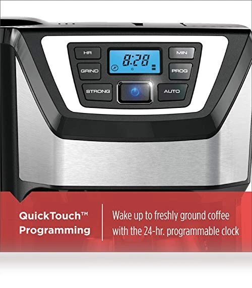 12-Cup Mill and Brew Coffee Maker with Automatic Grind, Programmable Drip Coffee Machine — Electric Blade Coffee Grinders, BLACK+DECKER