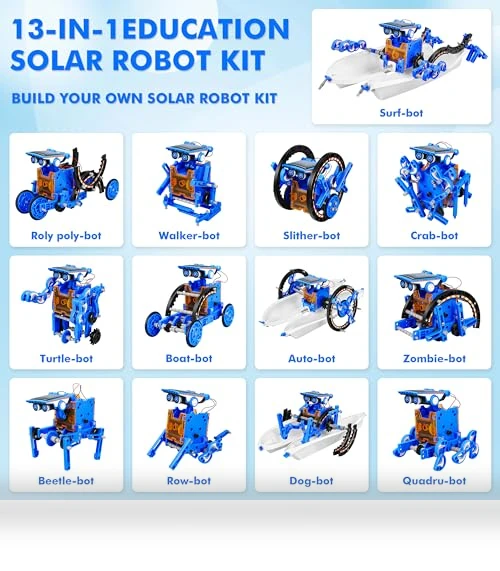 13-in-1 Education Solar Power Robots Toys for Kids — Solar Power, Bottleboom