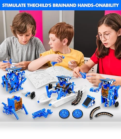 13-in-1 Education Solar Power Robots Toys for Kids — Solar Power, Bottleboom