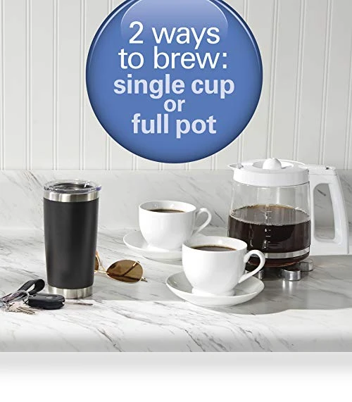 2-Way 12 Cup Programmable Drip Coffee Maker & Single Serve Machine — Single-Cup Coffee Makers, Hamilton Beach