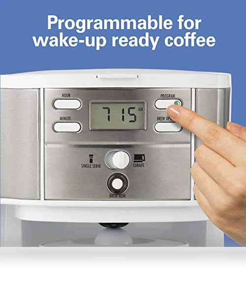 2-Way 12 Cup Programmable Drip Coffee Maker & Single Serve Machine — Single-Cup Coffee Makers, Hamilton Beach