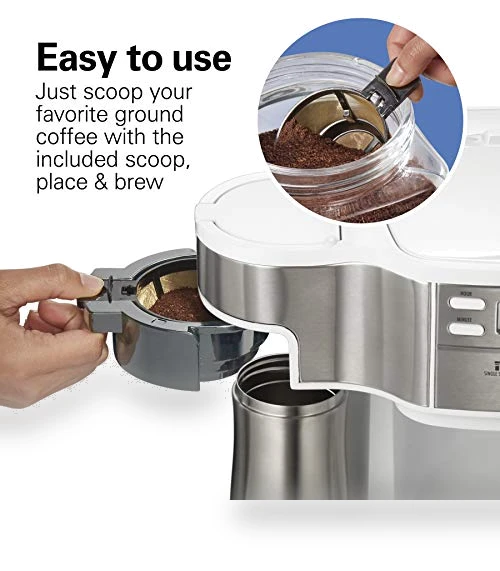 2-Way 12 Cup Programmable Drip Coffee Maker & Single Serve Machine — Single-Cup Coffee Makers, Hamilton Beach