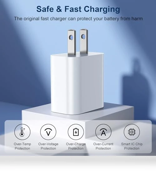 20W PD USB C Fast Charger with 6FT Cable 4 Pack — Charging Solutions, GREPHONE