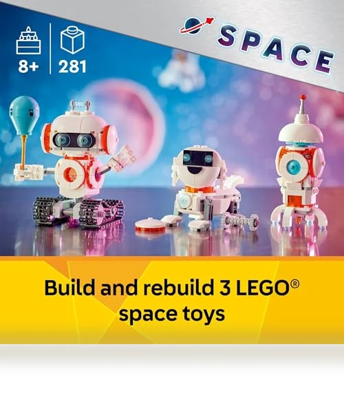 3 in 1 Space Robot Toy - Building Kit with Robot, Spaceship, or Robot Dog — Construction Kits, LEGO