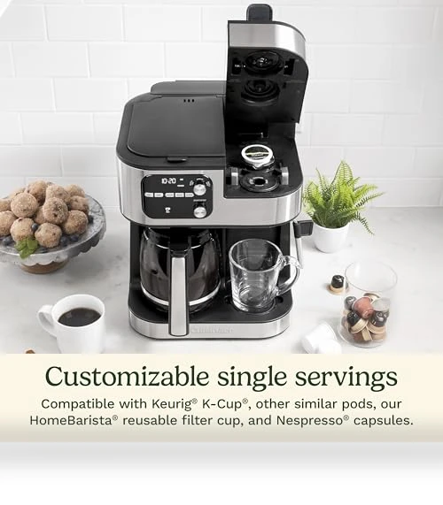 4-In-1 Coffee Machine, Single-Serve Coffee, Espresso & Nespresso Capsule Compatible, 12-Cup Carafe — Coffee & Espresso Combos, Cuisinart