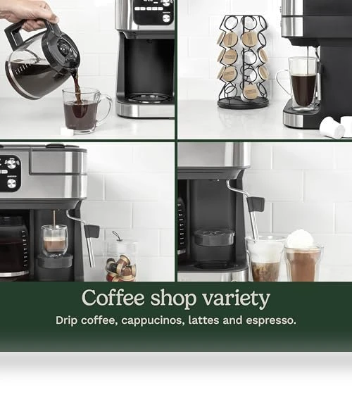 4-In-1 Coffee Machine, Single-Serve Coffee, Espresso & Nespresso Capsule Compatible, 12-Cup Carafe — Coffee & Espresso Combos, Cuisinart