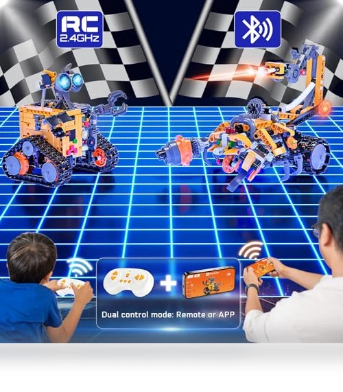 4-in-1 Remote & APP Controlled RC Wall Robotics Kit STEM Toys — Construction Kits, Demkia
