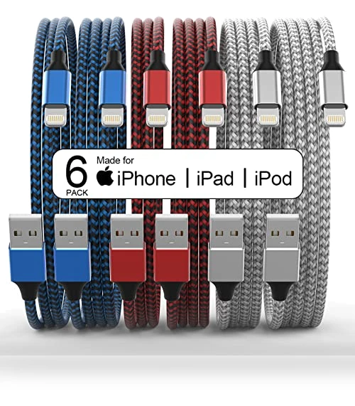 6Pack Fast Charging Lightning Cable for iPhone — Lightning, MUXA