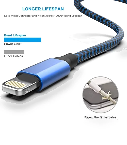 6Pack Fast Charging Lightning Cable for iPhone — Lightning, MUXA