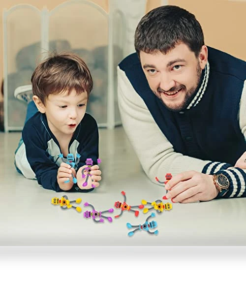 Bendable Robot Figures, Set of 12 Flexible Men — Stress Relievers, ArtCreativity