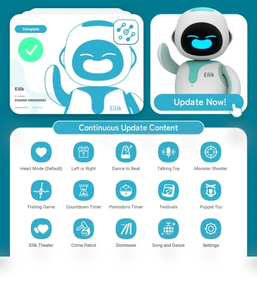 Cute Robot Pets Toys with Emotions and Mini-Games — Interactive Animal Companions, Energize Lab