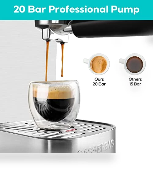 Essential Espresso Machine 20 Bar with Steam Frother — Coffee & Espresso Combos, CASABREWS