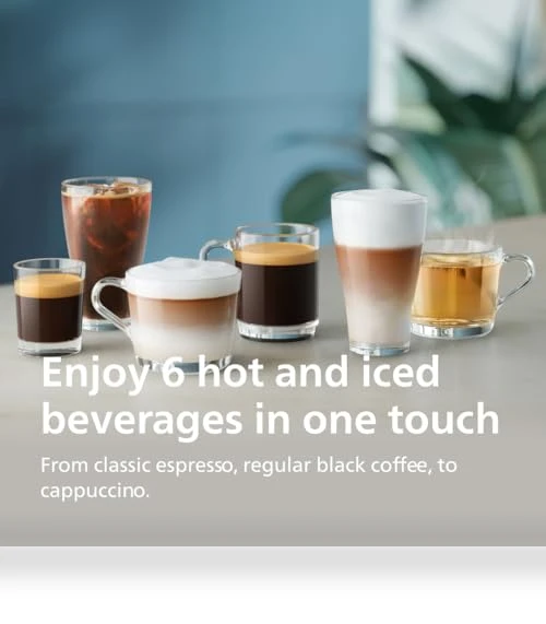 Fully Automatic Espresso Machine - 6 Hot & Iced Drinks, LatteGo Milk System — Coffee & Espresso Combos, Philips