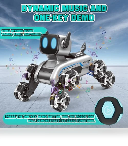 Gesture Sensing Remote Control Robot Dog Toy for Kids — Interactive Figures & Robots, Wurycia