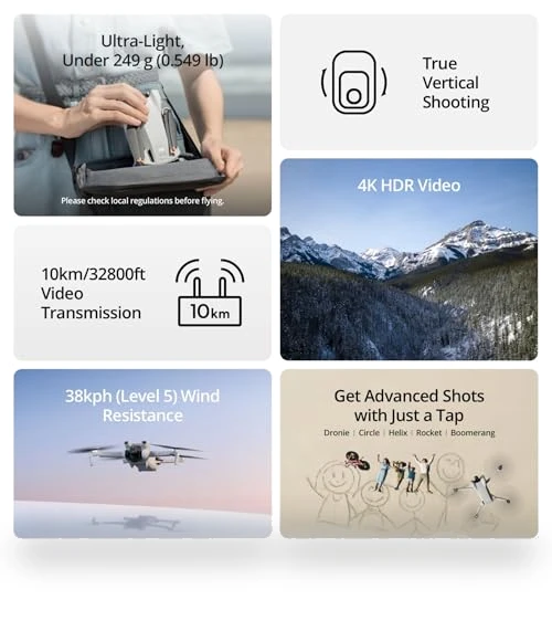 Lightweight 3x Mechanical Gimbal Drone with Camera 4K — Drones, DJI