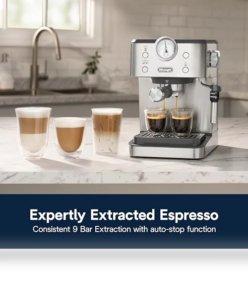 Linea Classic Espresso Machine with Thermoblock Technology — Coffee & Espresso Combos, De'Longhi