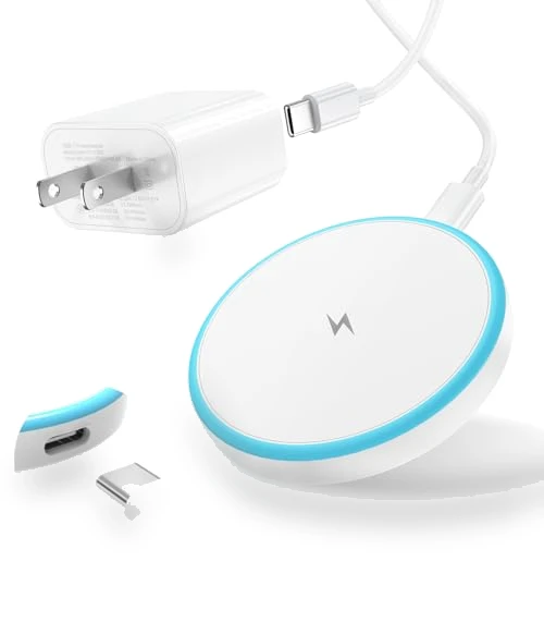 Magnetic Wireless Charger for iPhone and AirPods with 20W Power Adapter — Chargers, AIOXQNL&