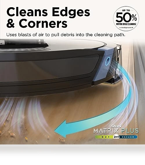 Matrix Plus 2in1 Robot Vacuum & Mop with Sonic Mopping and Self Empty Base — Smart Cleaning Robots, Shark