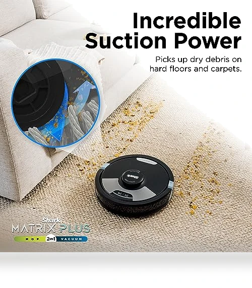Matrix Plus 2in1 Robot Vacuum & Mop with Sonic Mopping and Self Empty Base — Smart Cleaning Robots, Shark
