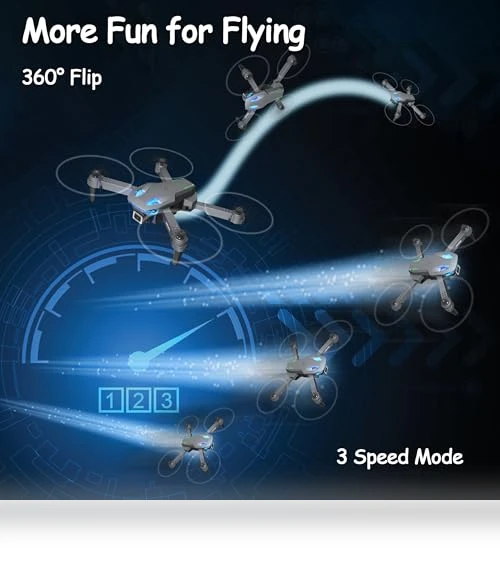 Mini Drone with Camera 1080P HD, Foldable RC Quadcopter for Adults and Kids — Drones, Wipkviey