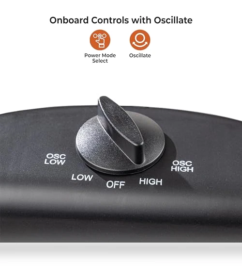 Oscillating Portable Space Heater with Adjustable Tilt and Overheat Protection — Portable Heating Solutions, Comfort Zone