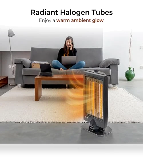 Oscillating Portable Space Heater with Adjustable Tilt and Overheat Protection — Portable Heating Solutions, Comfort Zone