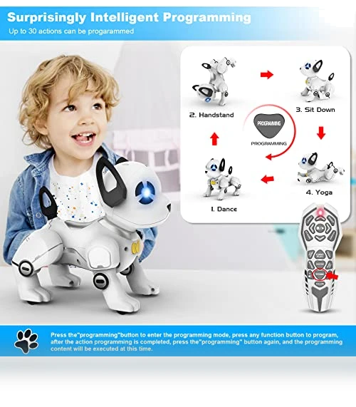Programmable RC Robot Dog Toy with Interactive Functions — Interactive Figures & Robots, SUPIREO