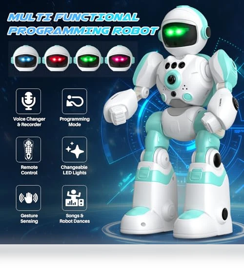Programmable Remote Control Robot for Kids with Voice Changer and Dance Moves — Interactive Figures & Robots