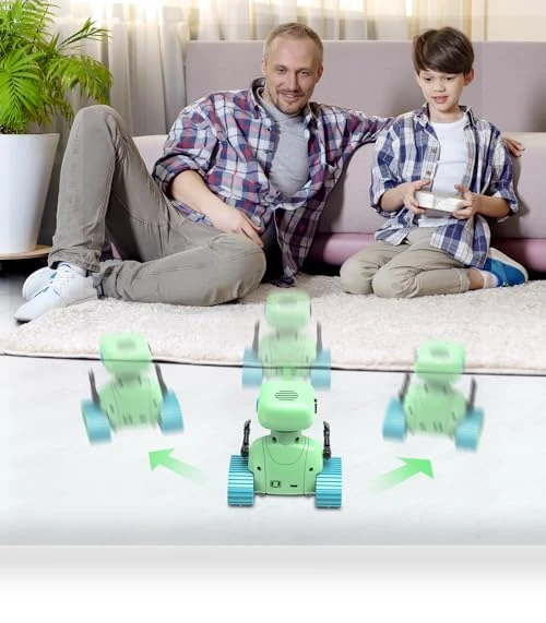 Rechargeable RC Robot Toy for Kids with Music and LED Eyes — Interactive Figures & Robots, ALLCELE