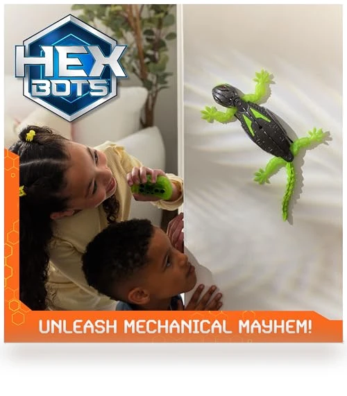 Rechargeable Remote Control Robot Gecko Toy for Kids — Interactive Figures & Robots, HEX BOTS