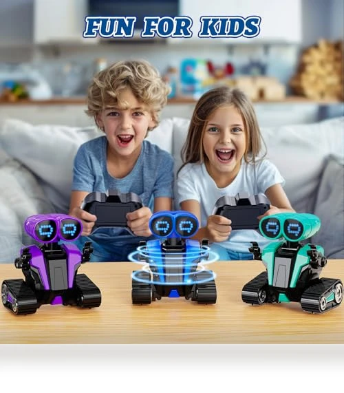 Remote Control Robot Toy with LED Eyes for Kids — Interactive Figures & Robots, MindPal