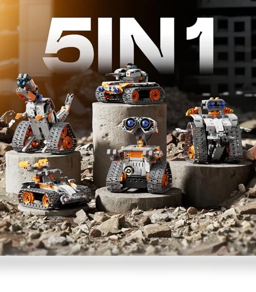 Robot Building Kit with Remote Control STEM Gifts for Kids — Construction Kits, Sillbird