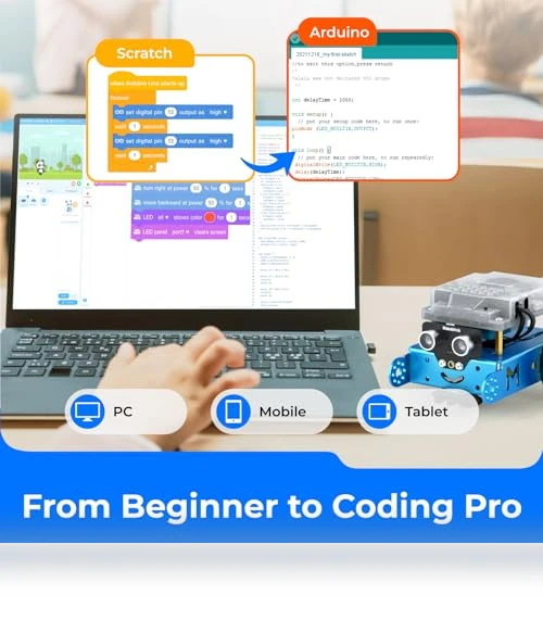 Robot Kit for Kids Ages 8-12, Learn to Code with Scratch & Arduino, STEM Educational Toy — Construction Kits, Makeblock