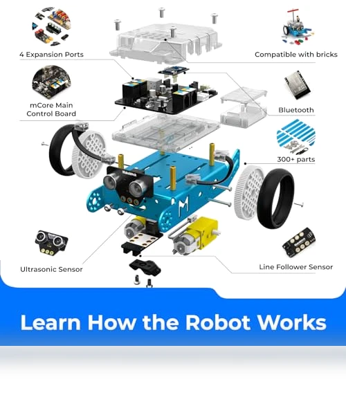 Robot Kit for Kids Ages 8-12, Learn to Code with Scratch & Arduino, STEM Educational Toy — Construction Kits, Makeblock