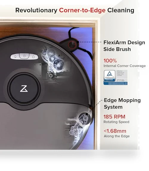 Robot Vacuum and Mop, All-in-One Dock, PreciSense LiDAR Navigation, Smart Dirt Detection, Self-Emptying — Smart Cleaning Robots, Roborock