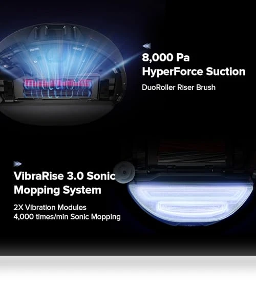 Robot Vacuum and Mop, All-in-One Dock, PreciSense LiDAR Navigation, Smart Dirt Detection, Self-Emptying — Smart Cleaning Robots, Roborock