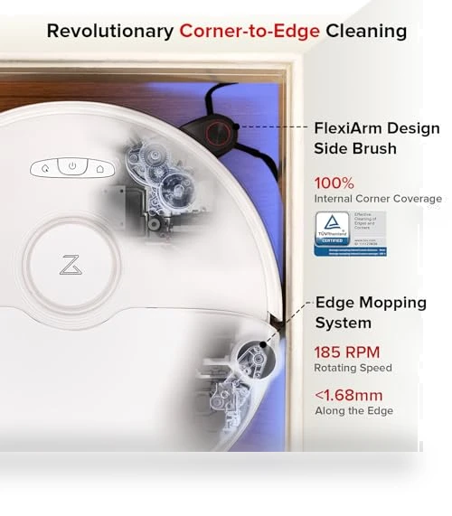 Robot Vacuum and Mop, All-in-One Dock, PreciSense LiDAR Navigation, Smart Dirt Detection — Smart Cleaning Robots, Roborock