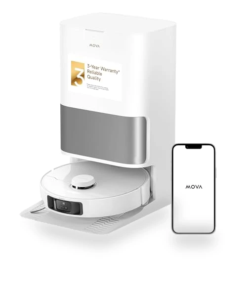 Robot Vacuum and Mop Combo with 13,000Pa Suction, Hot Water Mop Washing — Smart Cleaning Robots, MOVA