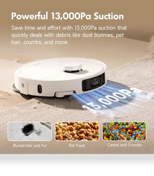 Robot Vacuum and Mop Combo with 13,000Pa Suction, Hot Water Mop Washing — Smart Cleaning Robots, MOVA