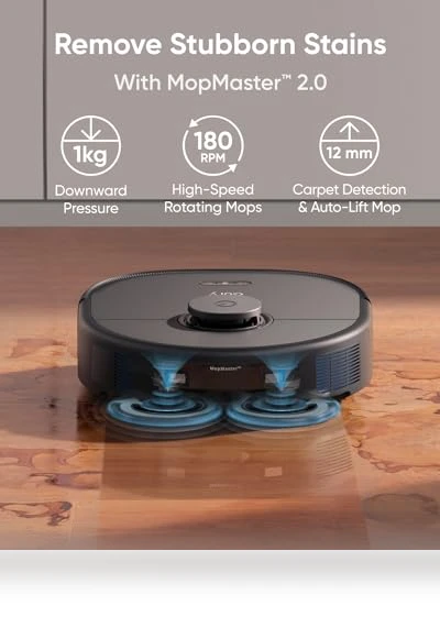 Robot Vacuum and Mop Combo with 8,000 Pa Suction, Auto Mop Washing, Self-Emptying — Smart Cleaning Robots, eufy