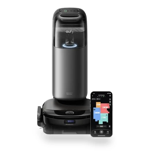 Robot Vacuum and Mop Combo with All-in-One Station, 8000 Pa Suction, Obstacle Avoidance — Smart Cleaning Robots, eufy