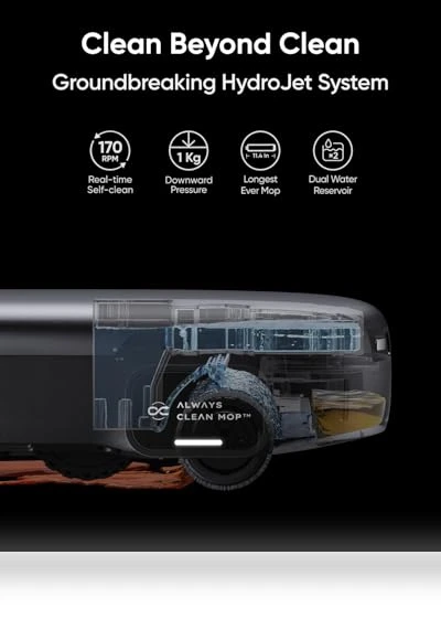 Robot Vacuum and Mop Combo with All-in-One Station, 8000 Pa Suction, Obstacle Avoidance — Smart Cleaning Robots, eufy
