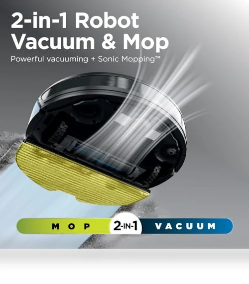 Robot Vacuum & Mop Combo with Powerful Suction and Sonic Mopping — Smart Cleaning Robots, Shark