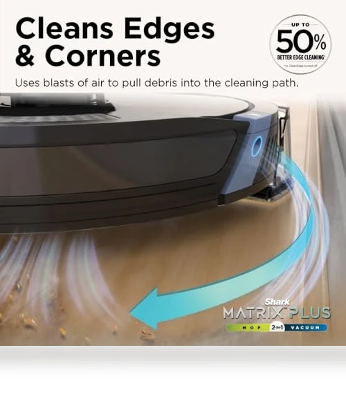 Robot Vacuum & Mop Combo with Powerful Suction and Sonic Mopping — Smart Cleaning Robots, Shark