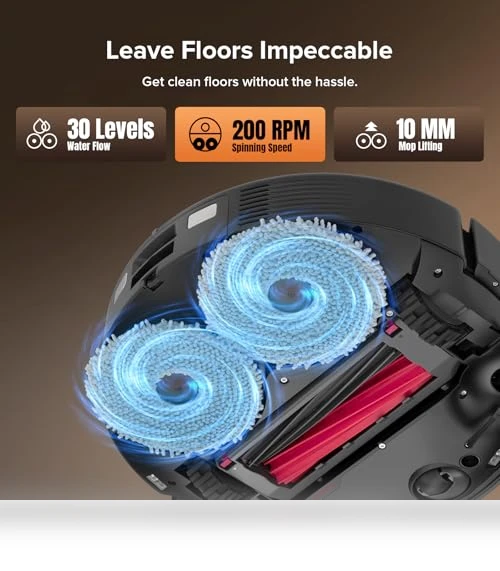 Robot Vacuum and Mop Combo with Self-Emptying & Refilling, 10,000Pa Suction — Smart Cleaning Robots, Roborock