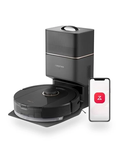 Robot Vacuum and Mop, Self-Emptying, 5500 Pa Max Suction, Perfect for Hard Floors, Carpets, and Pet Hair — Smart Cleaning Robots, Roborock