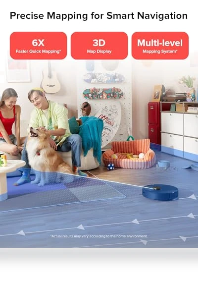 Robot Vacuum and Mop, Self-Emptying, 5500 Pa Max Suction, Perfect for Hard Floors, Carpets, and Pet Hair — Smart Cleaning Robots, Roborock