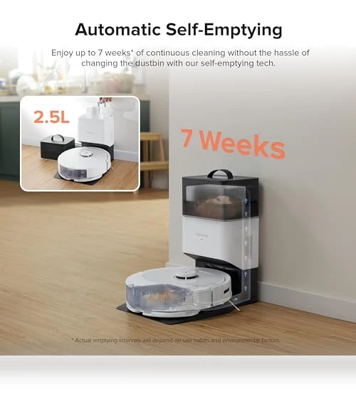 Robot Vacuum and Mop, Self-Emptying, Hands-Free Cleaning for up to 7 Weeks — Smart Cleaning Robots, Roborock