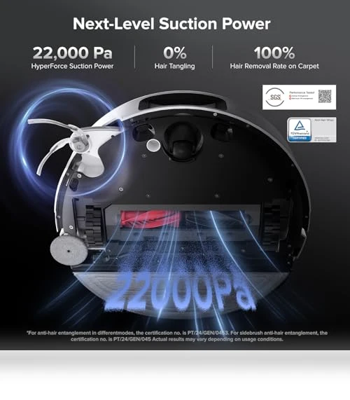 Robot Vacuum and Mop with AI Obstacle Avoidance, 22,000Pa Suction — Smart Cleaning Robots, Roborock